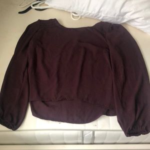 Purple long sleeve fancy top